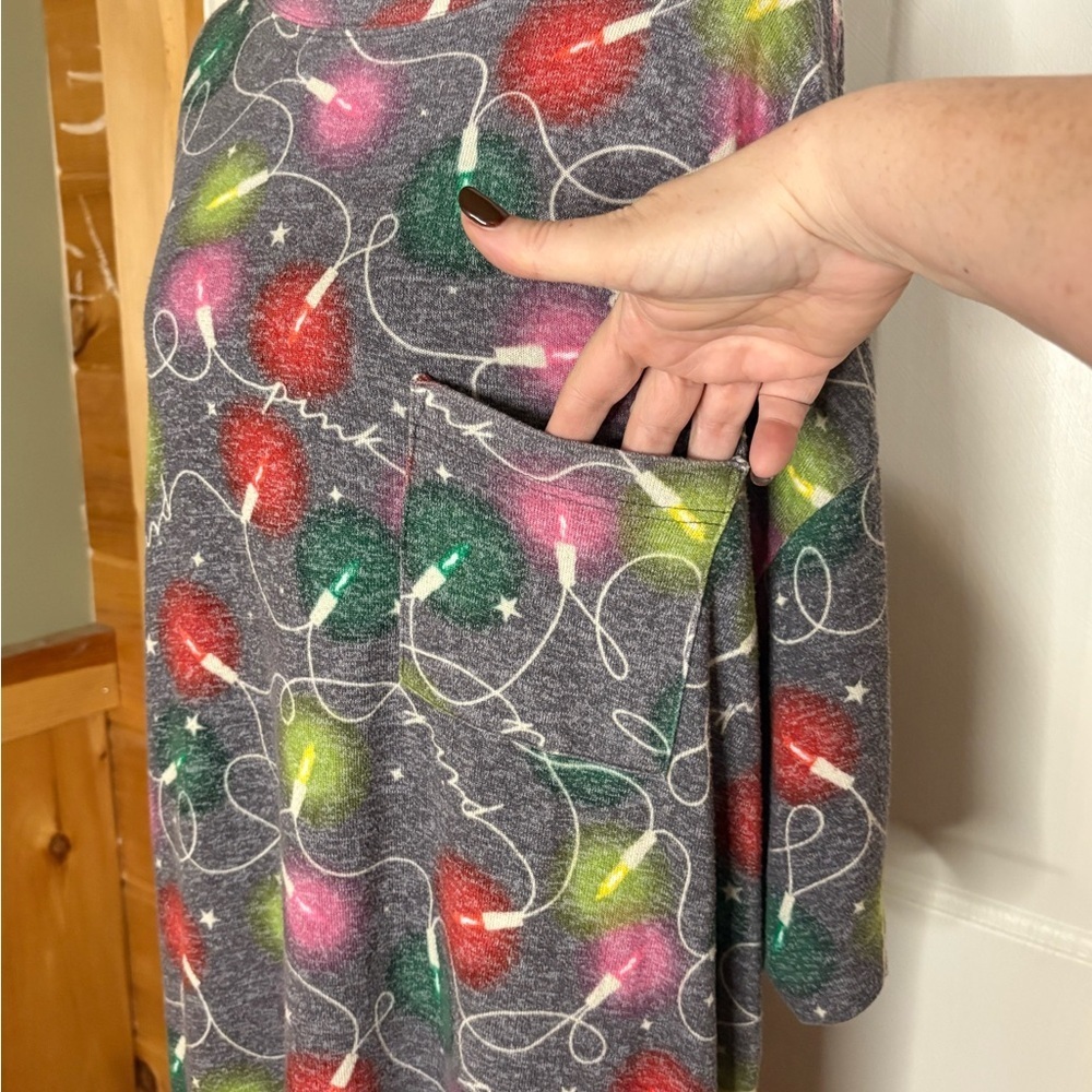 Victoria Secret PINK Sleep Shirt Medium Christmas Lights Oversized Loose Fit - Picture 3 of 12